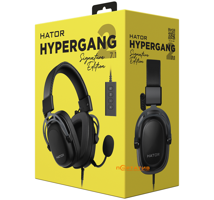 Ігрова гарнітура HATOR Hypergang 2 USB 7.1 (HTA-945) Titanium Edition