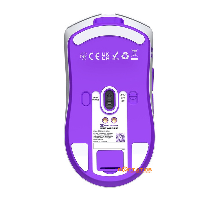 Игровая мышь HATOR Hellyberry HM47 Wireless White-Violet (HM47_white_violet)