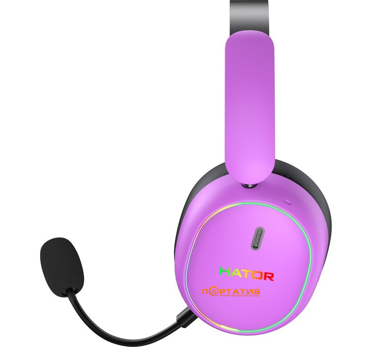 Ігрова гарнітура HATOR Phoenix 2 Wireless Hi-Res (ESH42) Cyber Violet