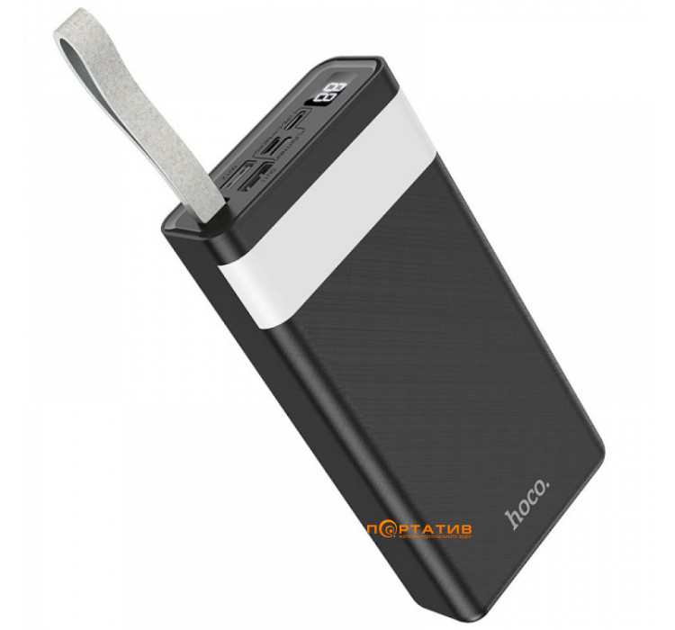 Зовнішній акумулятор Hoco J73 30000mAh LED Lamp Black