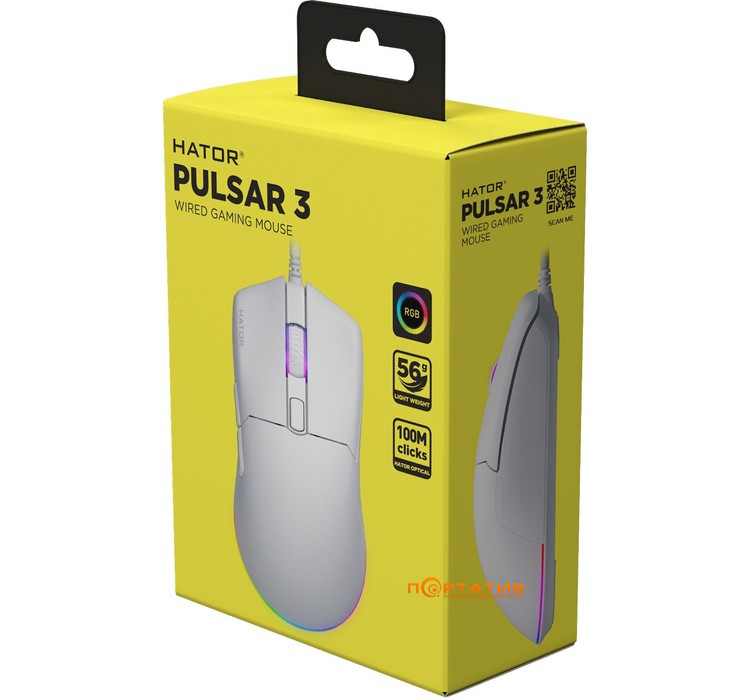 Игровая мышь HATOR Pulsar 3 White (HTM611)