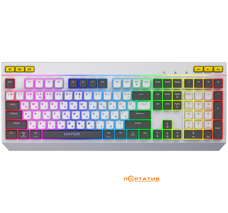 Игровая клавиатура HATOR Icefall White (HTK405UA)