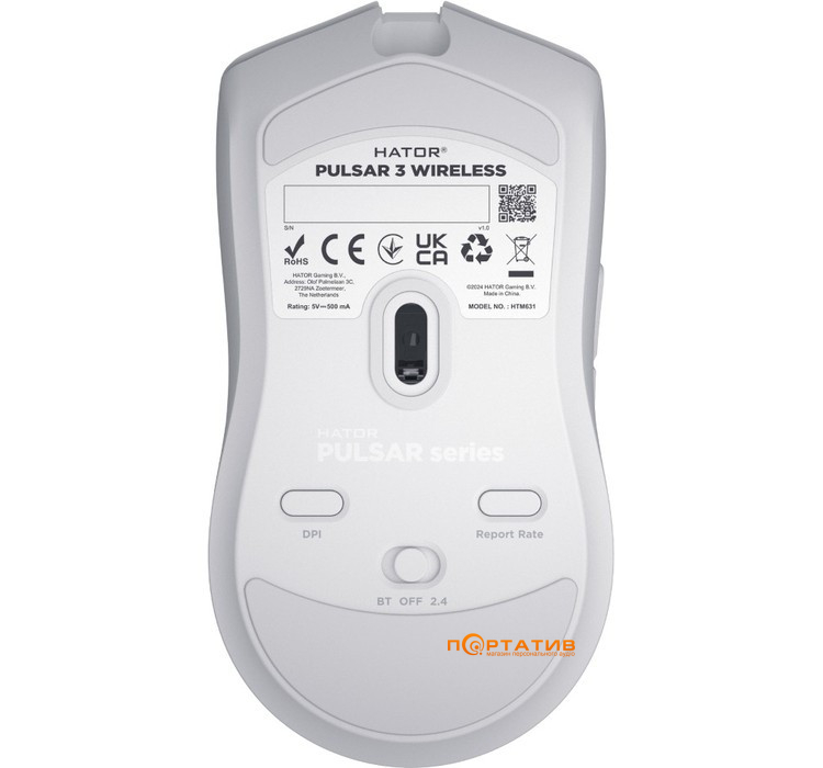 Ігрова миша HATOR Pulsar 3 Wireless White (HTM631)