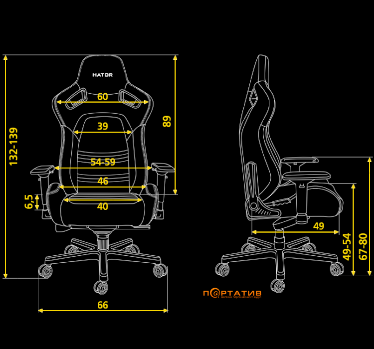 HATOR Arc Fabric Jet Black (HTC-982)