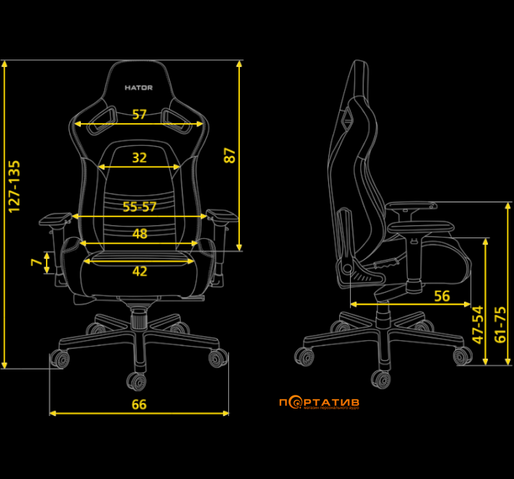 HATOR Arc X Fabric Black (HTC-866)