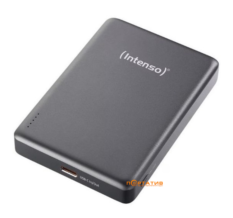 Зовнішній акумулятор Intenso MW10000 MagSafe 10000mAh PD 20W, Qi 15W Grey (7344034)