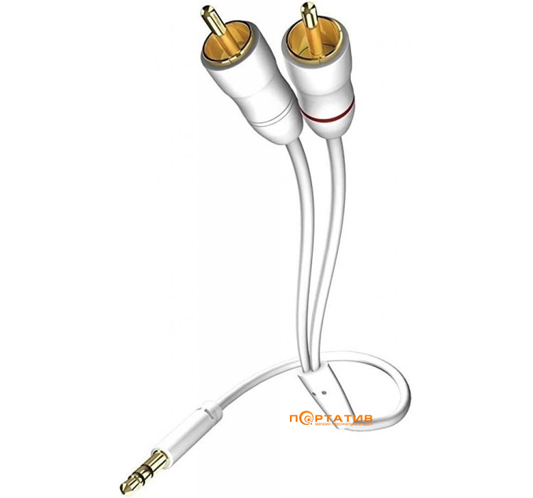 Кабель Inakustik Star 3,5mm Mini Jack > 2 x RCA white 1,5m