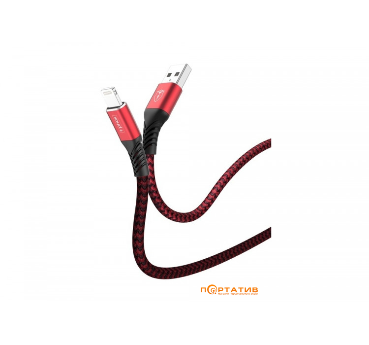 Кабель T-phox Jagger T-L814 Lightning - 1m Red (T-L814 red)
