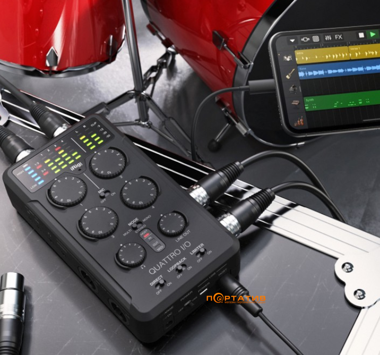 Аудіоінтерфейс IK Multimedia iRig Pro Quattro I/O