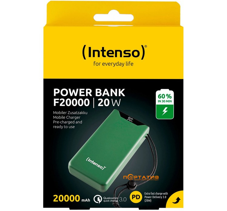 Внешний аккумулятор Intenso F20000 20000mAh PD 20W Green (7332057)