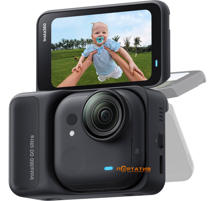 Экшн-камера Insta360 GO Ultra Standard Bundle Midnight Black (CINSABEA201)