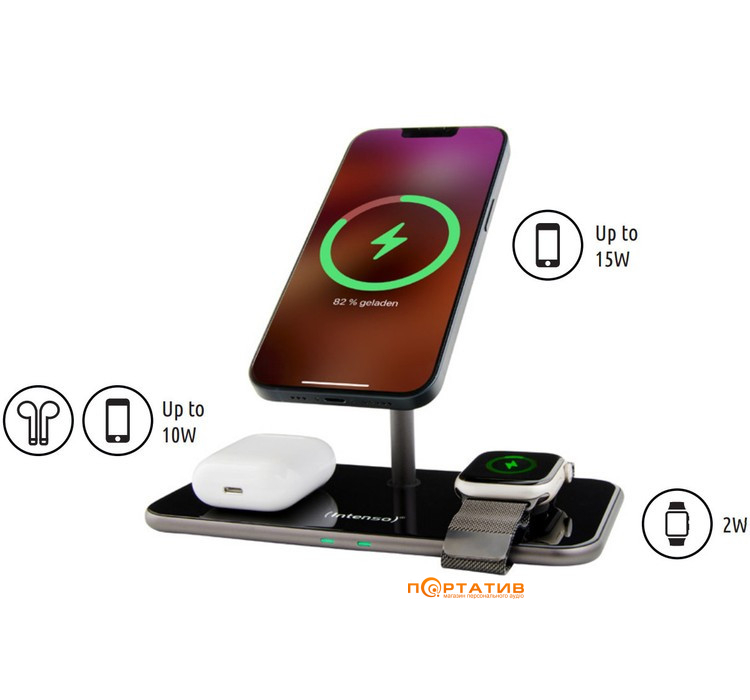 Беспроводное ЗУ Intenso MB13 Magnetic Wireless Charger (7410810)