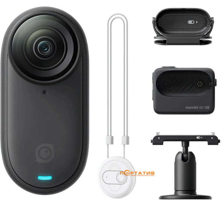 Екшн-камера Insta360 GO 3S Standard Edition Midnight Black 64GB (CINSAATAGO3S14)