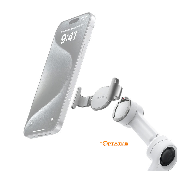 Магнітний затискач Insta360 Flow 2 Pro Magnetic Phone Clamp (Stone Grey) (CINSBBQD)