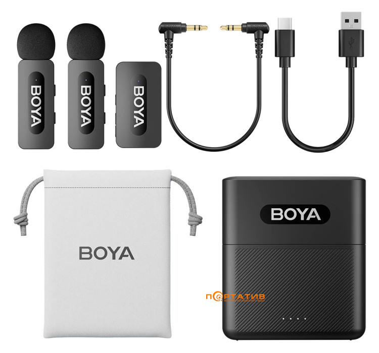 Микрофон BOYA BY-V35 TRS for camera Black