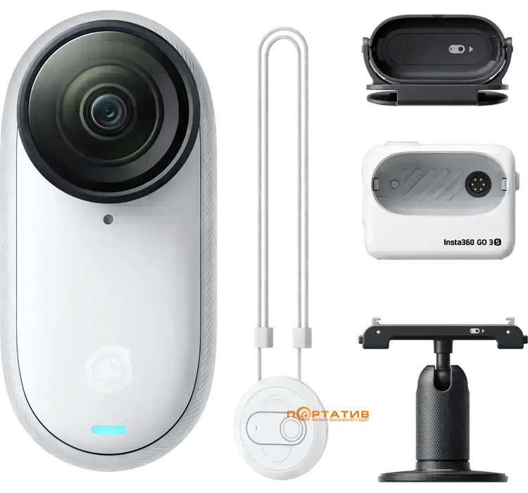 Экшн-камера Insta360 GO 3S Standard Edition Arctic White 128GB (CINSAATAGO3S04)