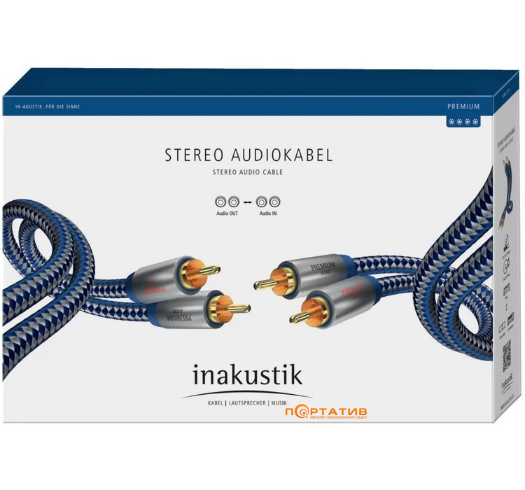 Кабель Inakustik Premium Audio Stereo RCA 1,5m