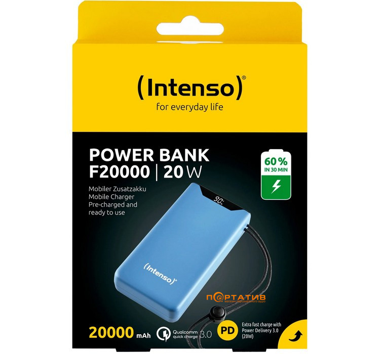 Внешний аккумулятор Intenso F20000 20000mAh PD 20W Blue (7332055)