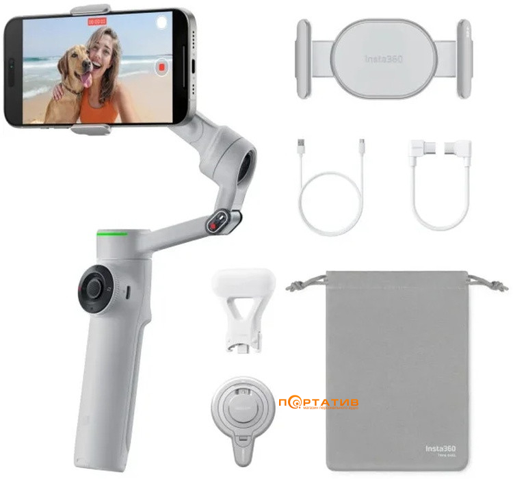 Монопод-стабілізатор Insta360 Flow 2 Pro Creator Bundle Stone Gray (CINSABQB208)