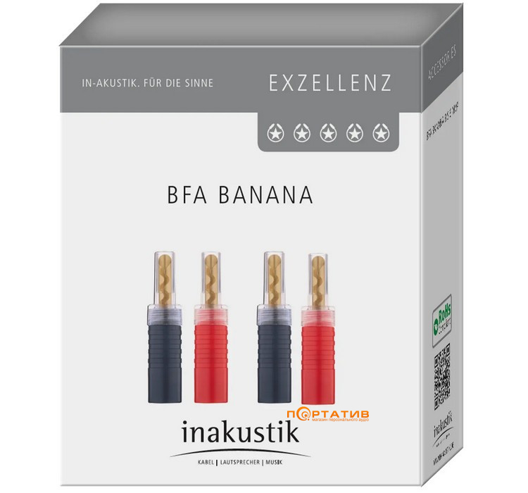 Коннектор Inakustik Excellence BFA Banana Set 4 (4 шт.)