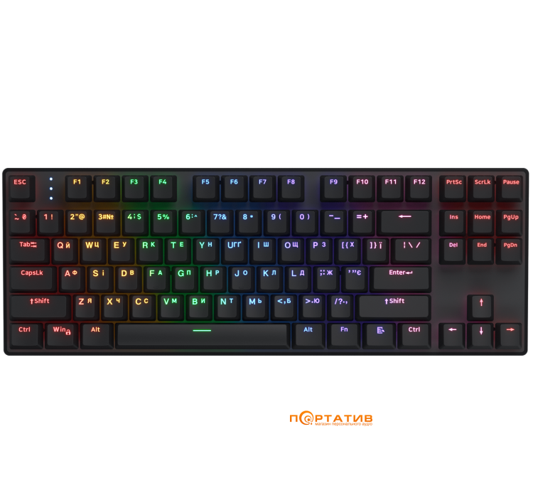 Игровая клавиатура HATOR Icefall Mecha TKL Wireless Rainbow Black U (HTK287UA)