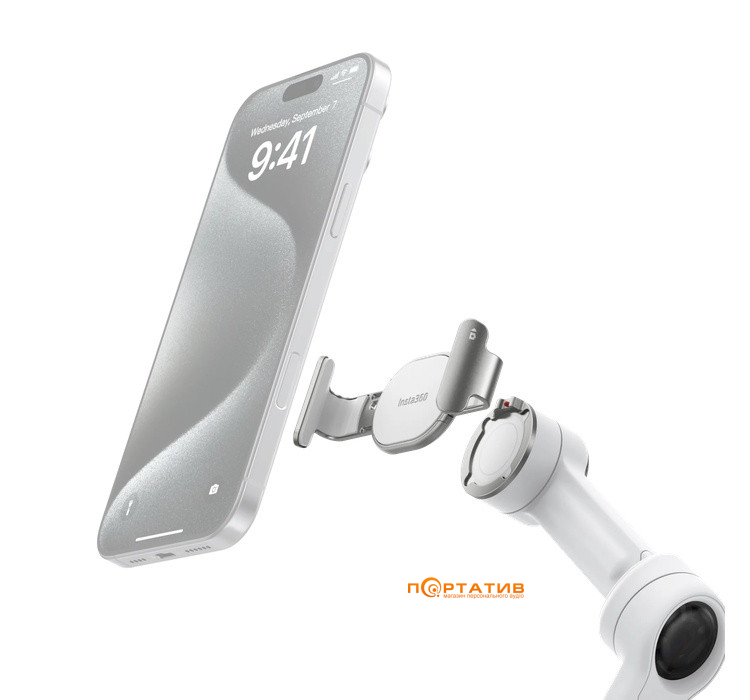 Магнітний затискач Insta360 Flow 2 Pro Magnetic Phone Clamp (White) (CINSBBQD-1)