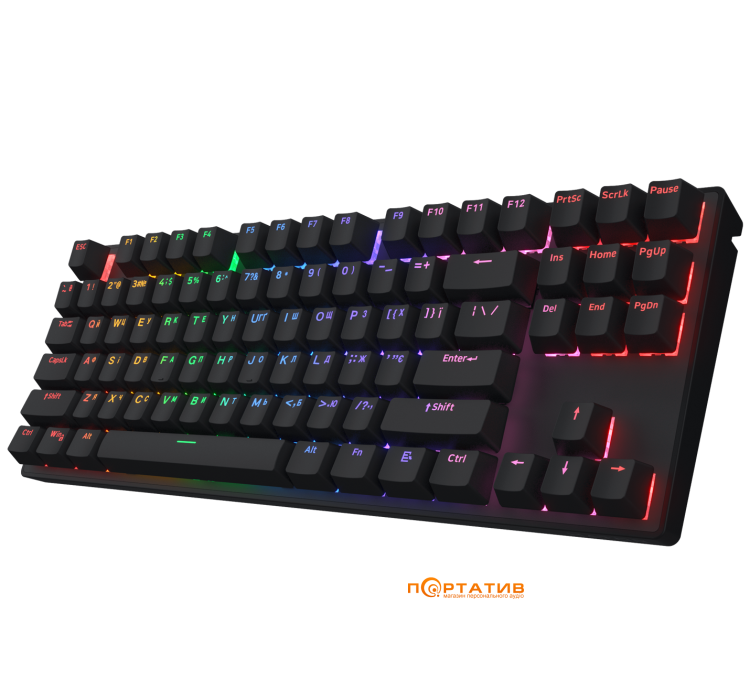 Игровая клавиатура HATOR Icefall Mecha TKL Wireless Rainbow Black U (HTK287UA)
