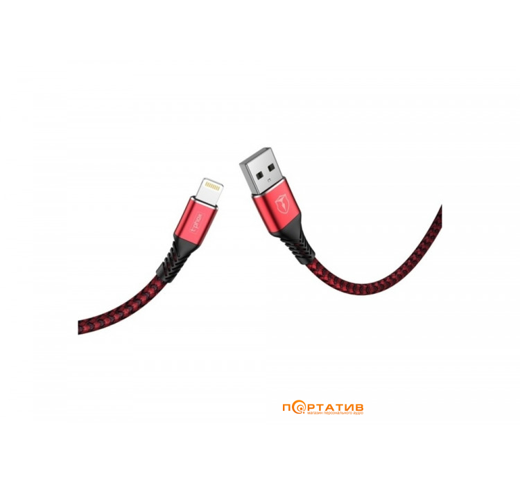 Кабель T-phox Jagger T-L814 Lightning - 1m Red (T-L814 red)