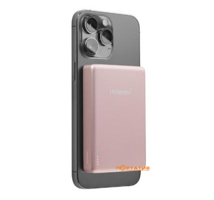 Зовнішній акумулятор Intenso MW10000 MagSafe 10000mAh PD 20W, Qi 15W Rose (7344033)