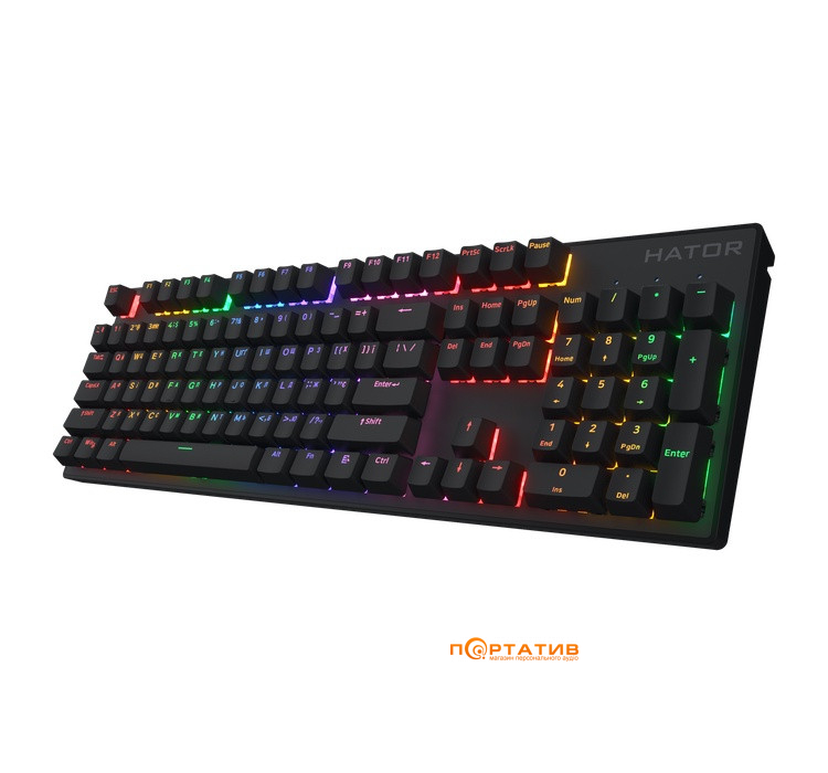Игровая клавиатура HATOR Icefall Mecha Wireless Rainbow Black (HTK204UA)