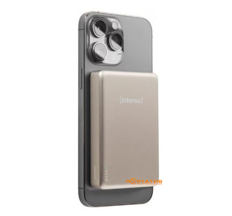 Зовнішній акумулятор Intenso MW10000 MagSafe 10000mAh PD 20W, Qi 15W Champagne (7344031)