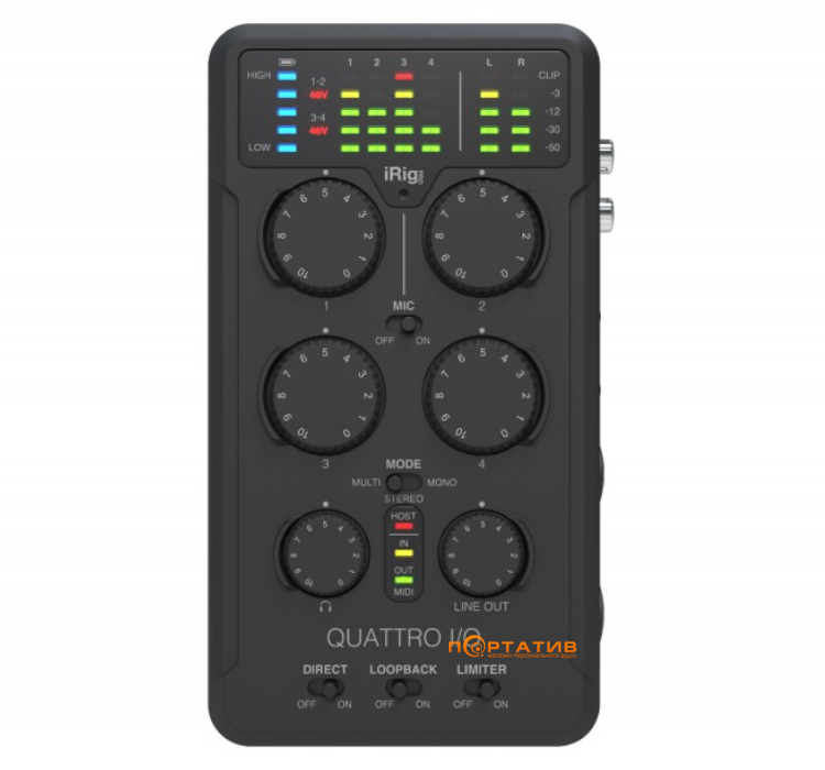 Аудіоінтерфейс IK Multimedia iRig Pro Quattro I/O