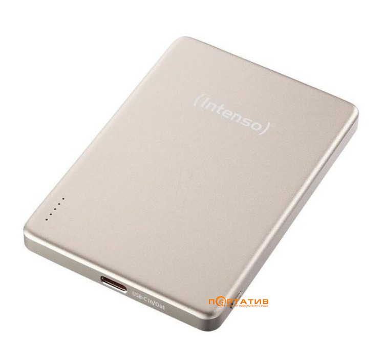 Зовнішній акумулятор Intenso MW10000 MagSafe 10000mAh PD 20W, Qi 15W Champagne (7344031)