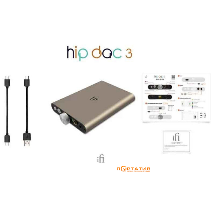 ЦАП с усилителем для наушников iFi Hip DAC 3 Black