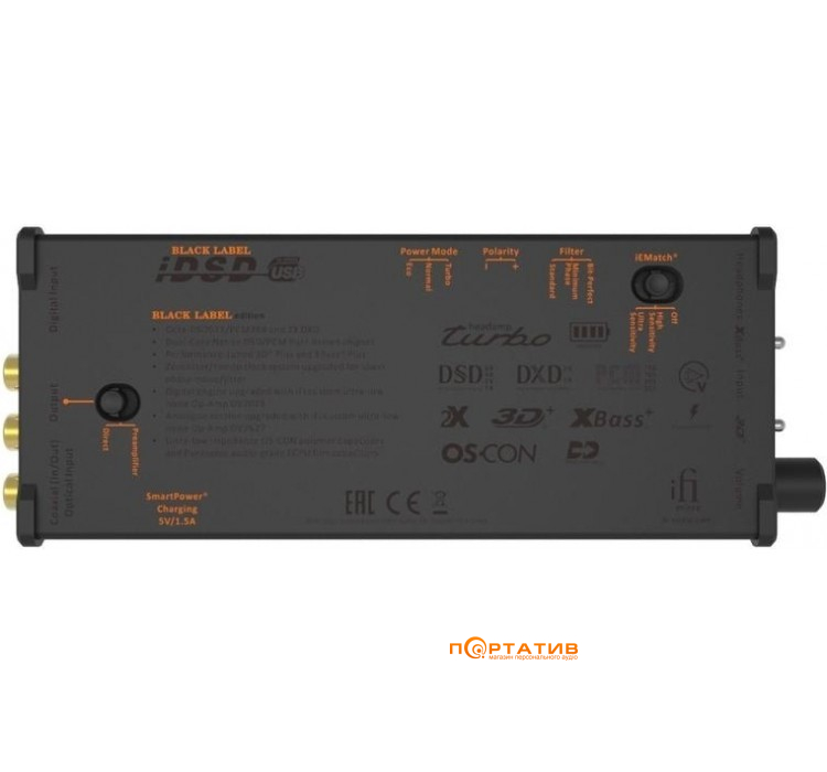ЦАП з підсилювачем для навушників iFi micro iDSD Black Label