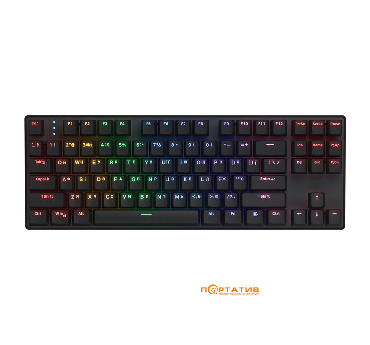 Игровая клавиатура HATOR Icefall Mecha TKL Wireless Rainbow Black (HTK287UA)