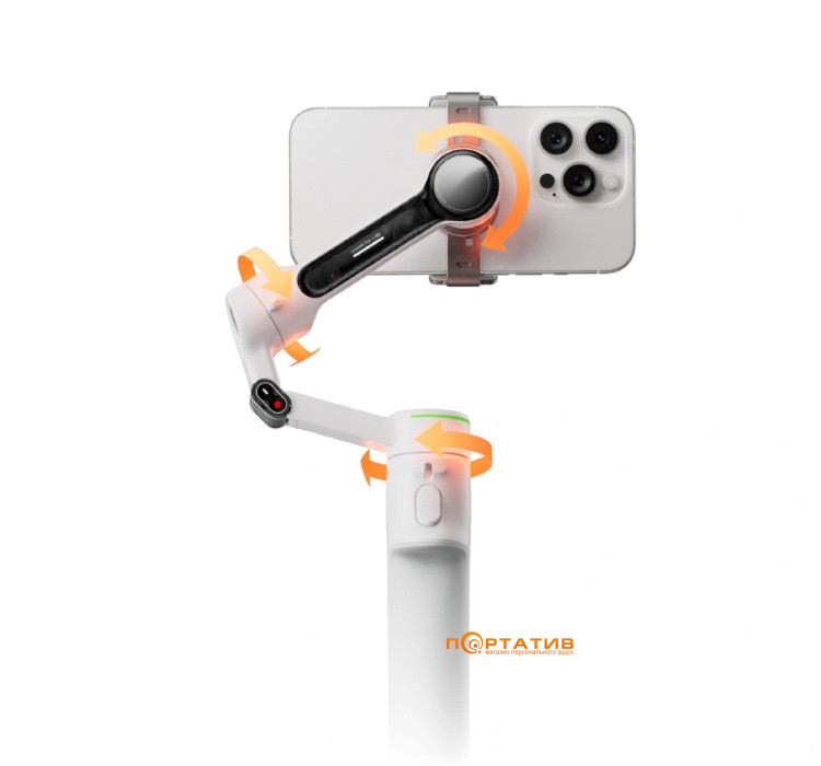Монопод-стабилизатор Insta360 Flow 2 Pro AI Tracker Bundle/ Summit White (CINSABQB225)
