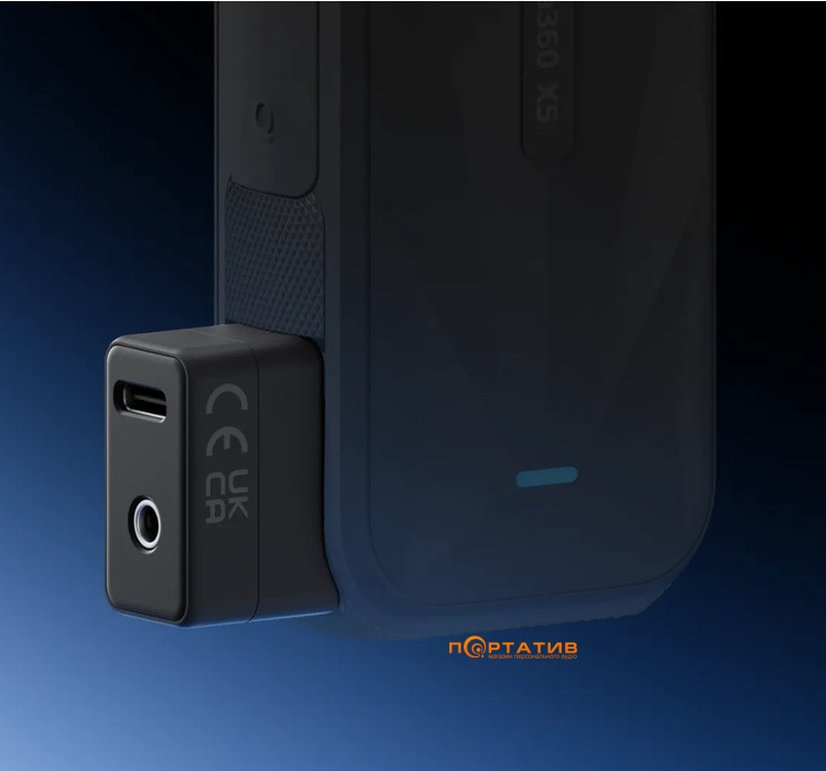 Адаптер для микрофона Insta360 X5 Mic Adapter (CINSBAHK)
