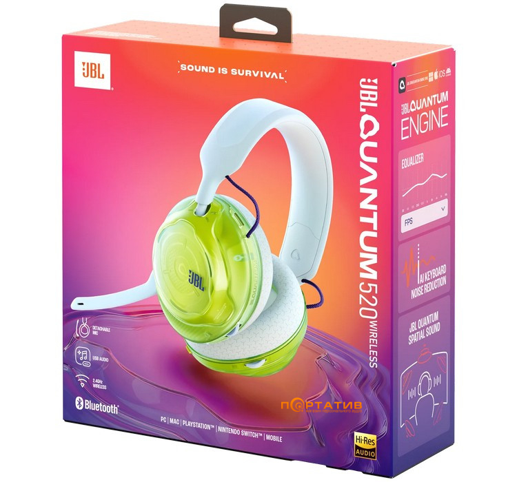 Игровая гарнитура JBL Quantum 520 Ice (JBLQTUM520ICE)