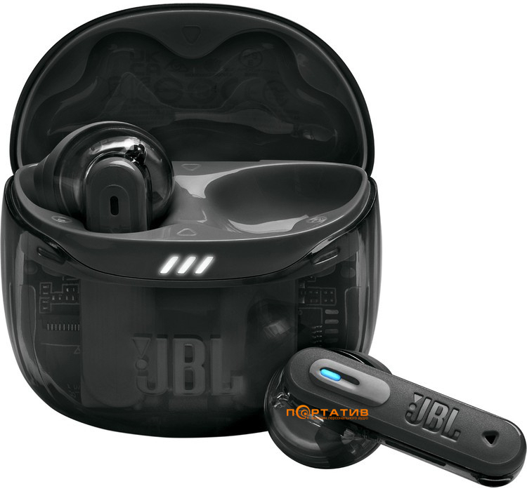 Наушники JBL Tune Flex 2 Ghost Black (JBLTFLEX2GBLK)