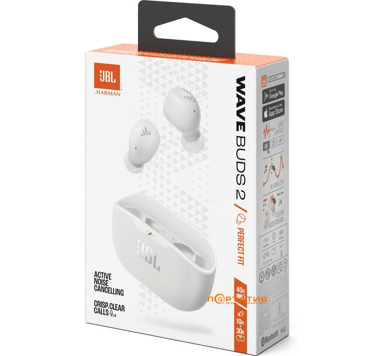Наушники JBL Wave Buds 2 White (JBLWBUDS2WHT)