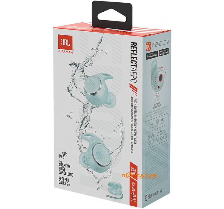 Навушники JBL Reflect Aero Mint (JBLREFLECTAEROMINT)