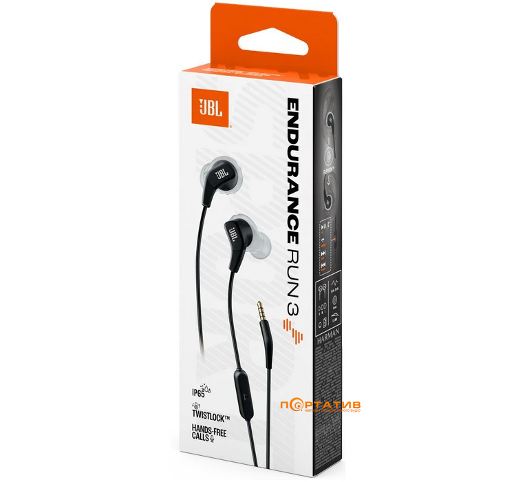 Наушники JBL Endurance Run 3 Wired Black/Grey (JBLENDURRUN3BLKG)