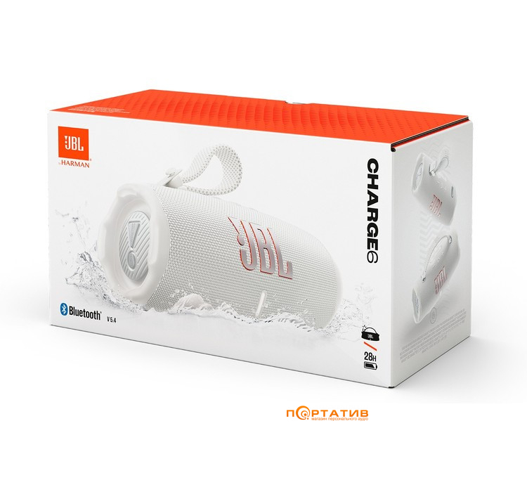 Акустика JBL Charge 6 White (JBLCHARGE6WHT)