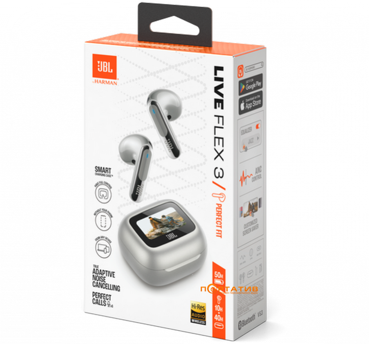 Наушники JBL Live Flex 3 Silver (JBLLIVEFLEX3SIL)