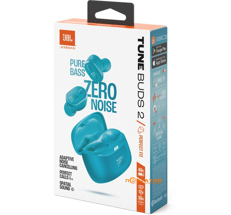 Навушники JBL Tune Buds 2 Blue (JBLTBUDS2TQE)