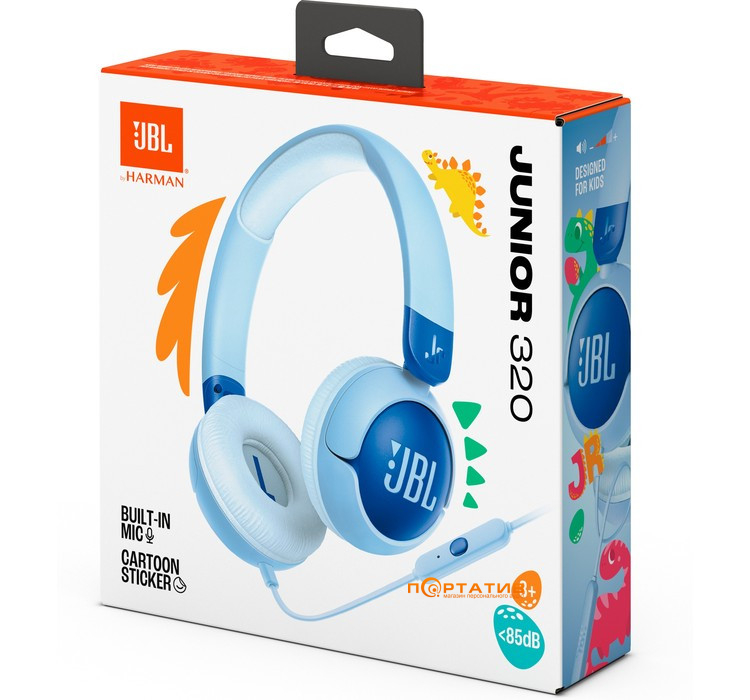 Детские наушники JBL JR320 Blue (JBLJR320BLU)