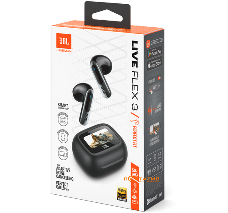 Наушники JBL Live Flex 3 Black (JBLLIVEFLEX3BLK)
