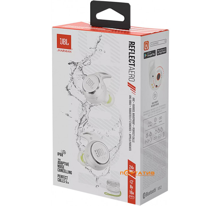 Наушники JBL Reflect Aero White (JBLREFLECTAEROWHT)