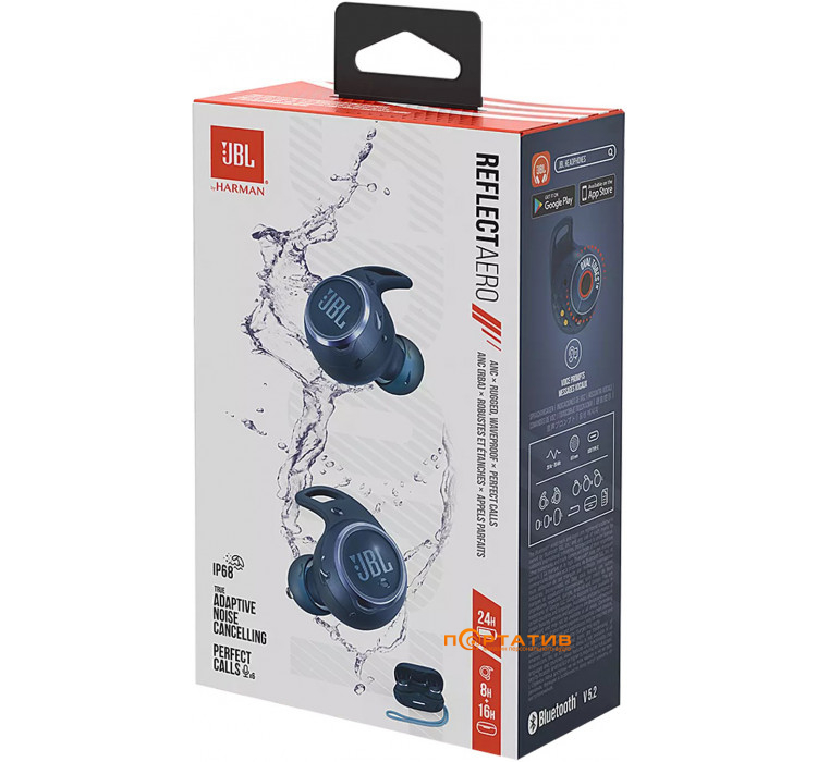 Навушники JBL Reflect Aero Blue (JBLREFLECTAEROBLU)
